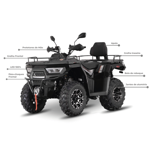 Moto 4 LINHAI ATV F320 EFI 4X4 Preto
